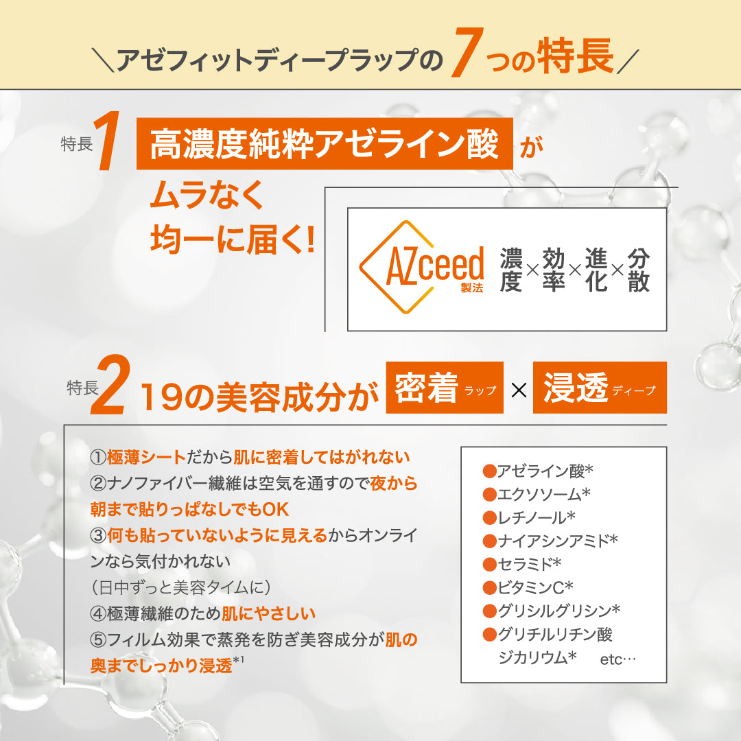 【20%OFF】AZシリーズ アゼフィットディープラップ アゼライン酸高配合 クリーム マスク 集中ケア 毛穴 ニキピタ 送料無料